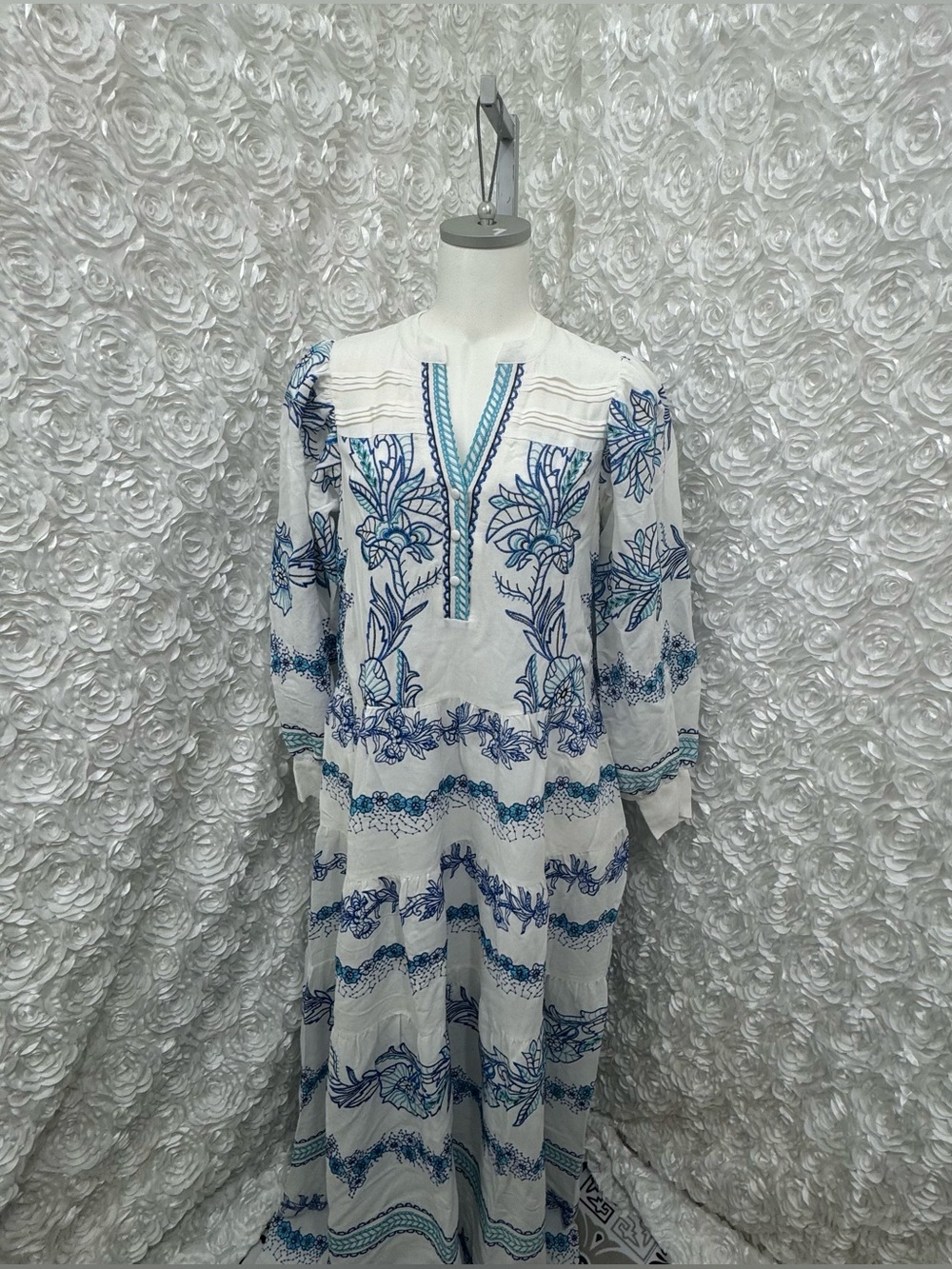 Hale Bob Rosa Janina Embroidered Maxi Dress — XS NWT